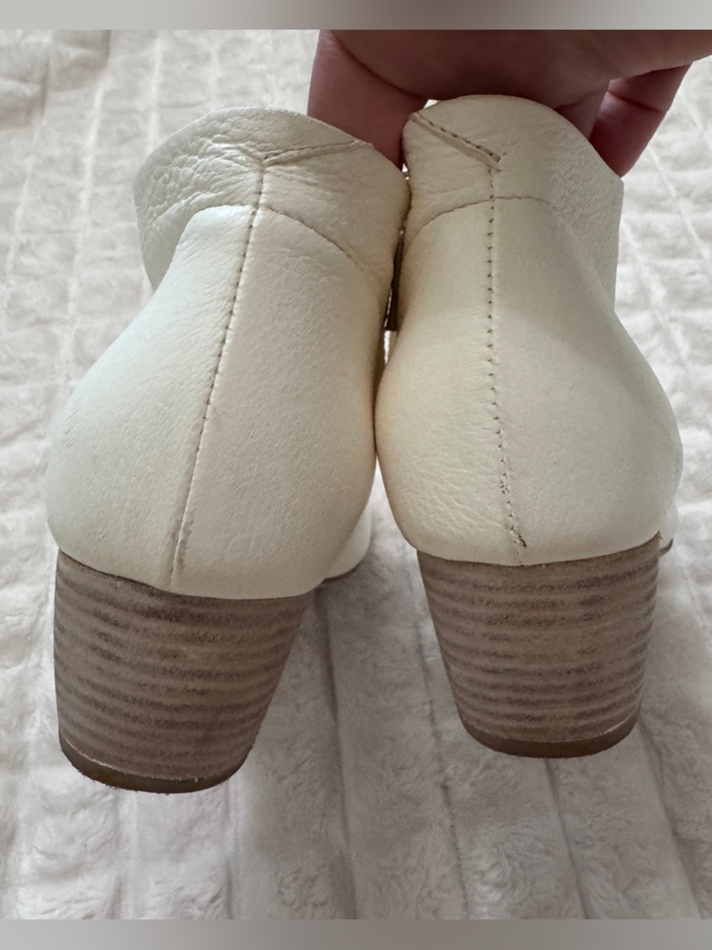 Officine Creative 36 White Pebbled Leather Open Toe Booties Ankle Boots - Picture 5 of 9
